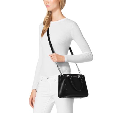 quinn satchel michael kors|Quinn Small Patent Saffiano Leather Satchel .